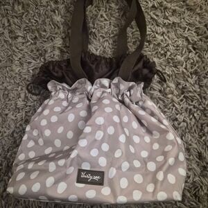 Thirty-One Polka Dot Thermal Tote Bag – Insulated Lunch / Picnic Bag